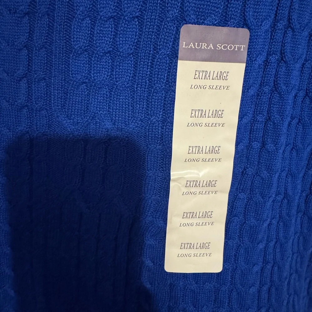 NWT BEAUTIFUL Royal Blue Turtleneck Sweater XLARGE #T - Picture 6 of 11